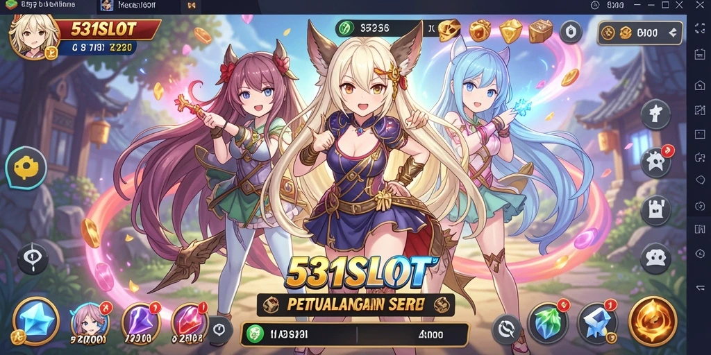Tampilan gameplay menarik dari 531SLOT yang menampilkan karakter Anime.
