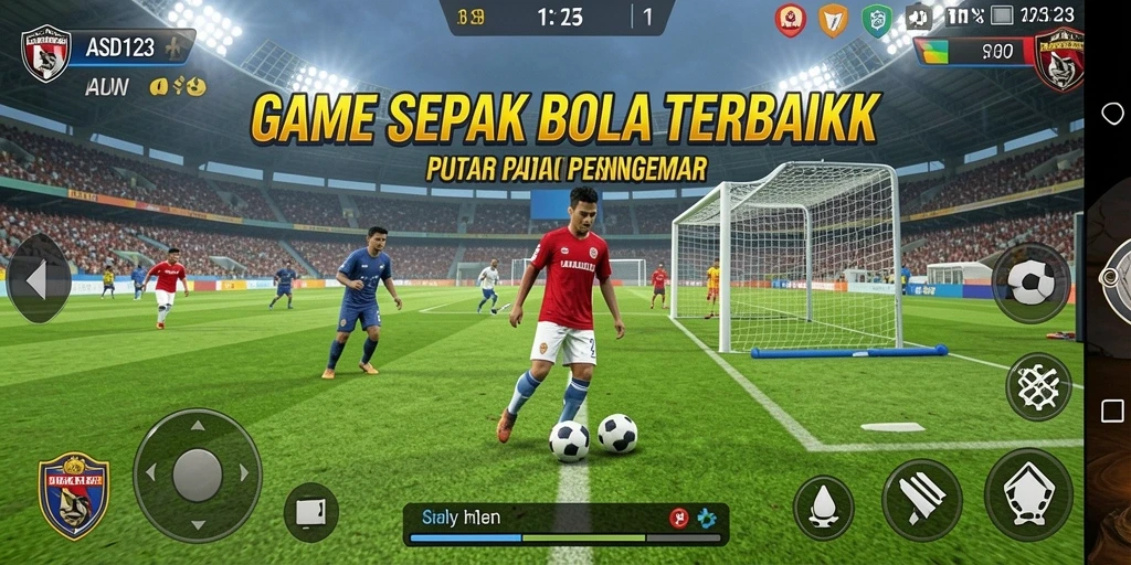 Tangkapan layar menunjukkan aksi intens di lapangan sepak bola.