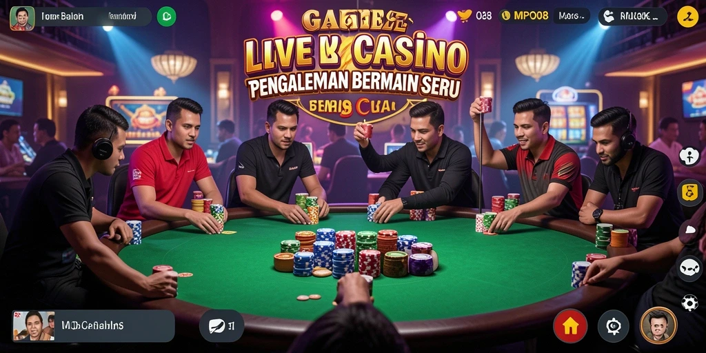 Screenshot MPO08 menampilkan gameplay Live Casino yang seru dan interaktif.