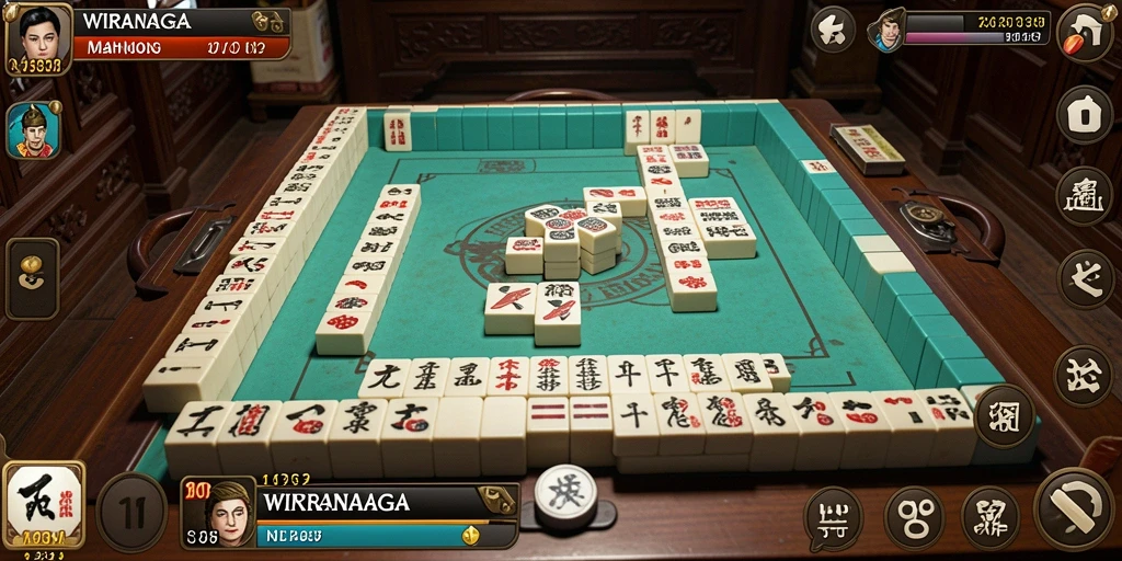 Gameplay seru Mahjong di WIRANAGA dengan grafis yang menarik.